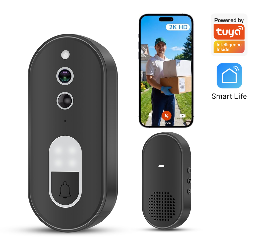 Home Security Google Camera - Tuya 1080P HD Kabellose WLAN-Videotürklingel Smart