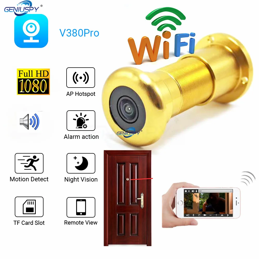 Home Security Front Door Camera - Glod Splitter 1080P Cloud Storage TF