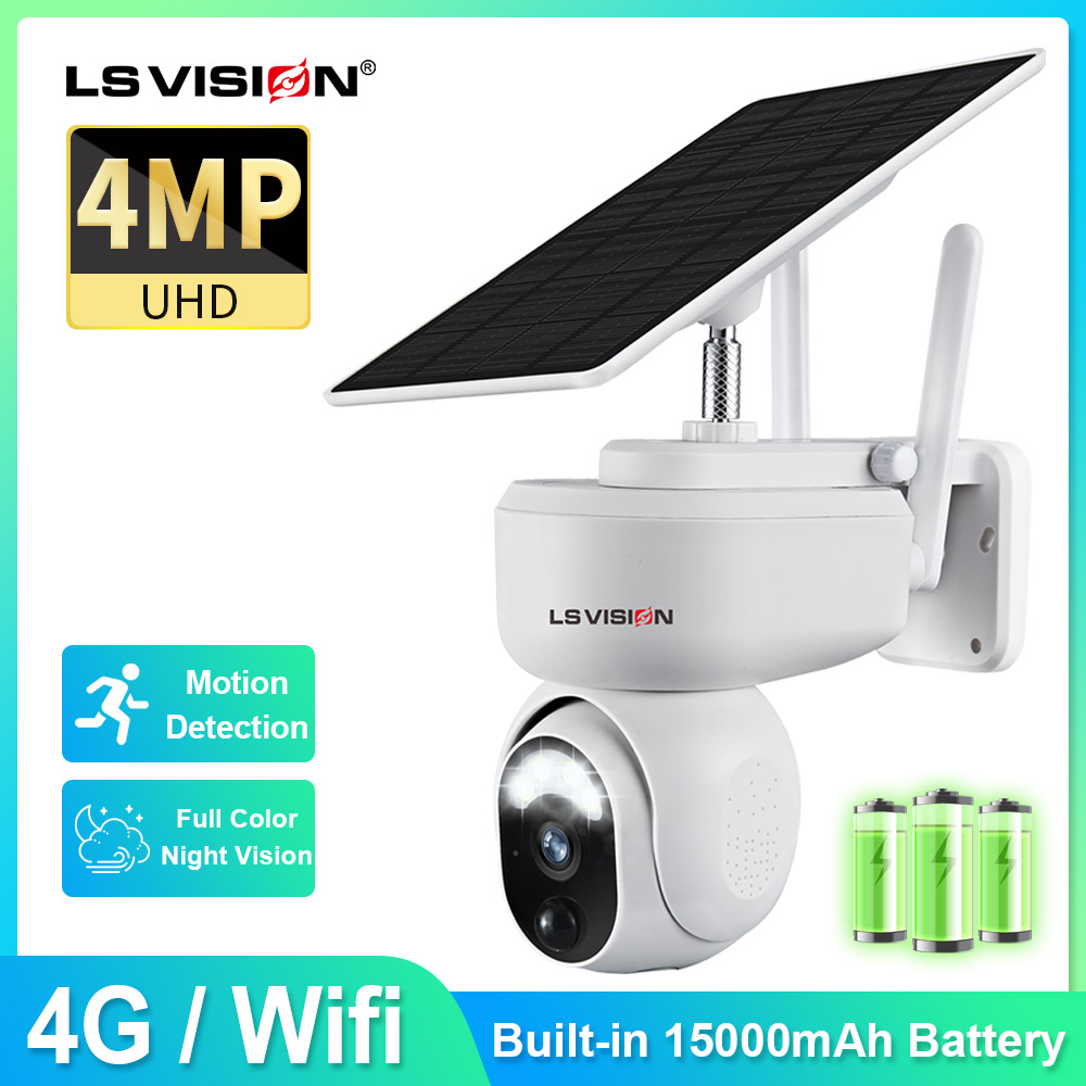 Home Security Wifi Camera - LSVISION Solarkamera Sicherheitsüberwachung 1080P 4MP WiFi