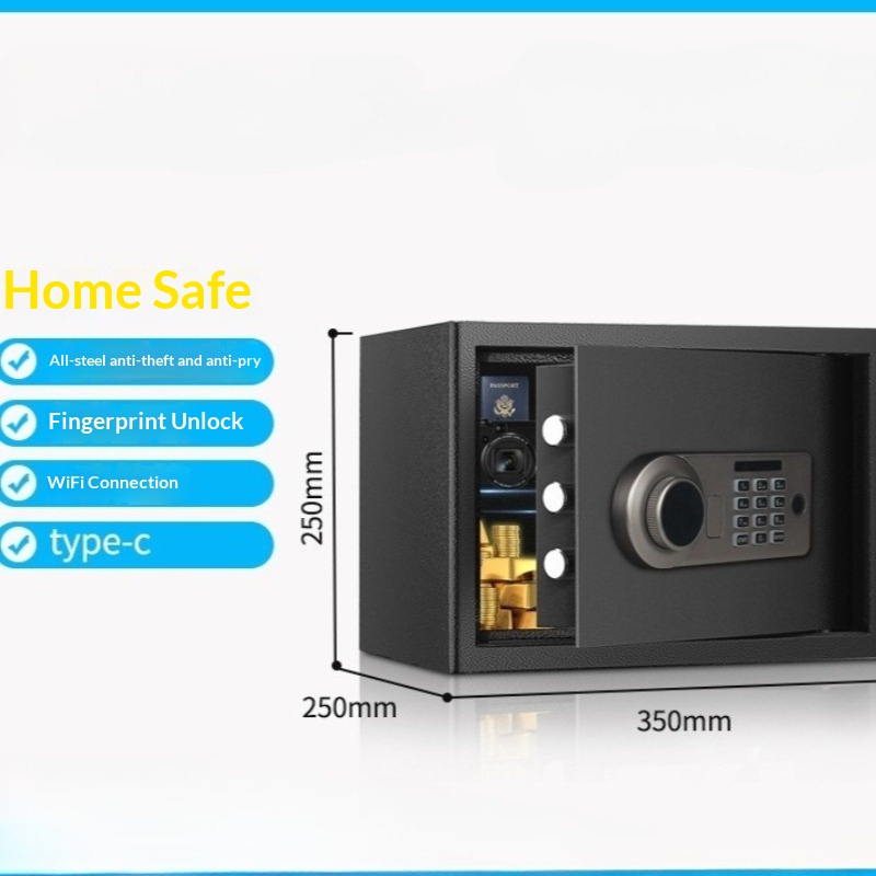 Home Security Safe - Elektronischer Passwort-Safe, 25 cm, Mini-Safe für