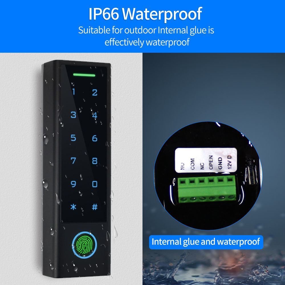 Home Security Safe - TTLock Bluetooth Fingerabdruck-Zugangskontrolltastatur, wasserdichte Türklingeltastatur mit