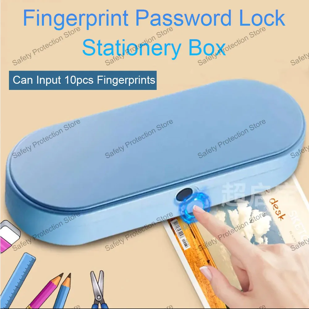 Home Security Safe - Fingerabdruck-Aufbewahrungsbox, Fingerabdruck-Safe für Studenten, Stiftetui, Haushalt,