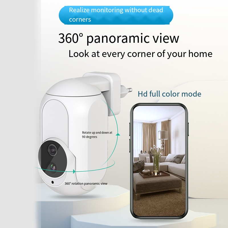 Home Security Google Camera - Tuya Wandstecker-in-Kamera WLAN 360° ° 1080P