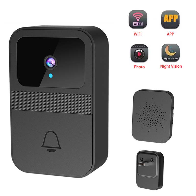 Home Security Front Door Camera - WLAN-Video-Türklingel-Kamera mit Fotoaufnahme, Digitaler Türspion, Intelligente