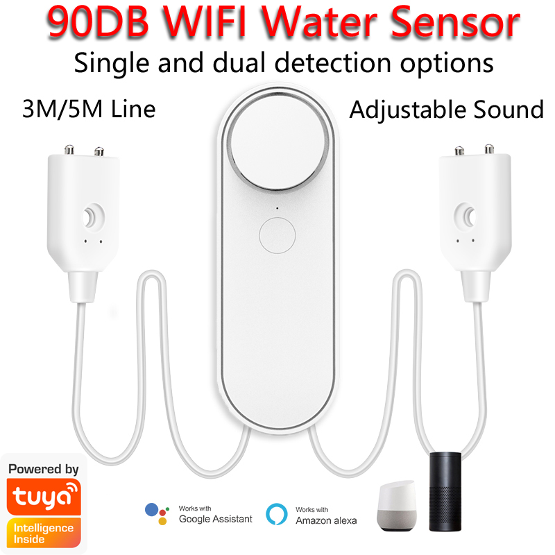 Home Security Safe - 3M/5M WiFi Wasser Leck Detektor 90DB