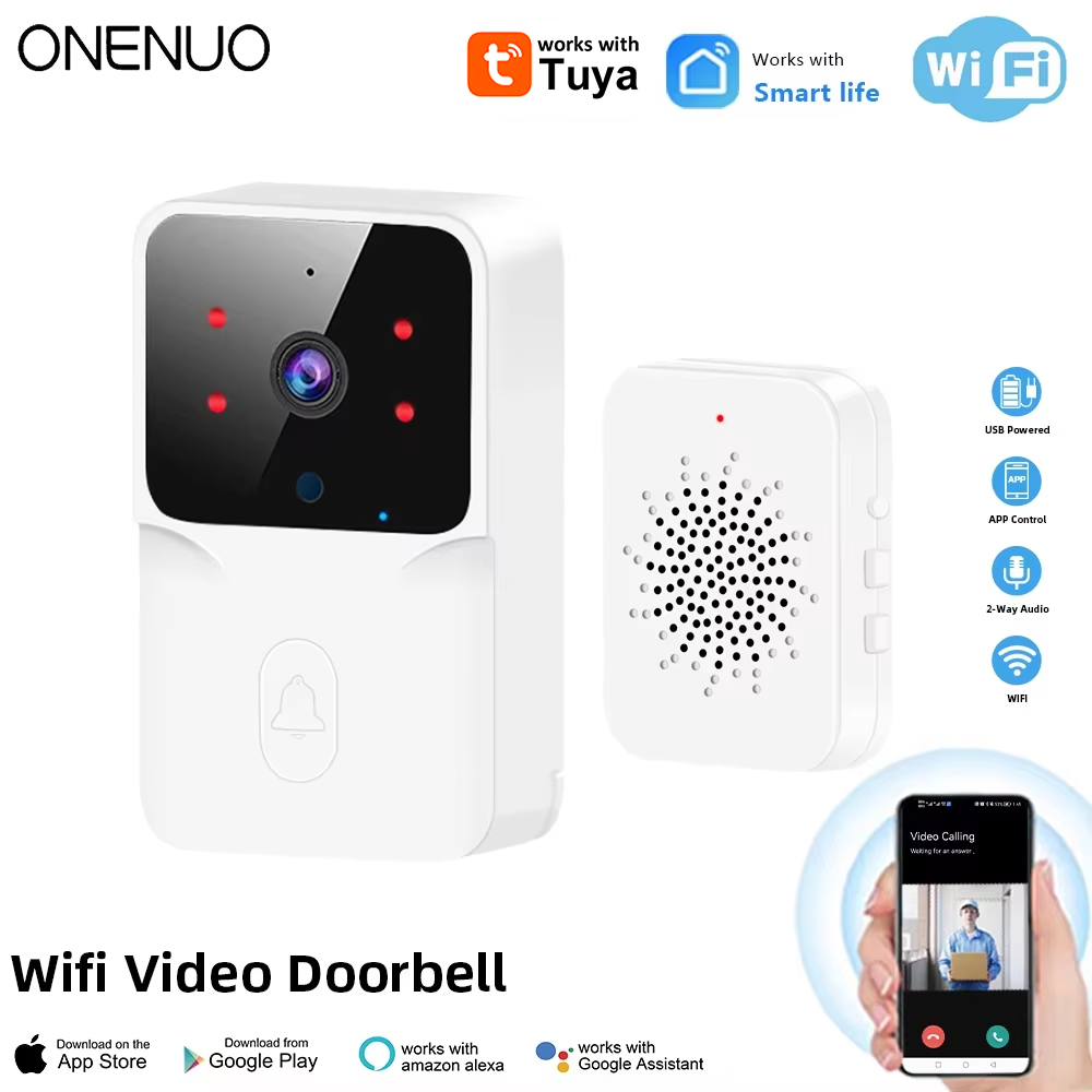 Home Security Front Door Camera - Tuya WiFi Video Türklingel Drahtlose HD