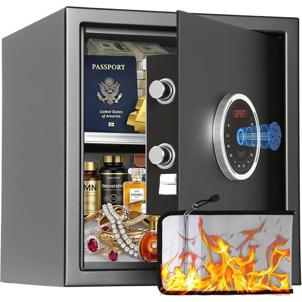 Home Security Safe - 1.5 Biometrischer Safe mit automatischer Öffnung,