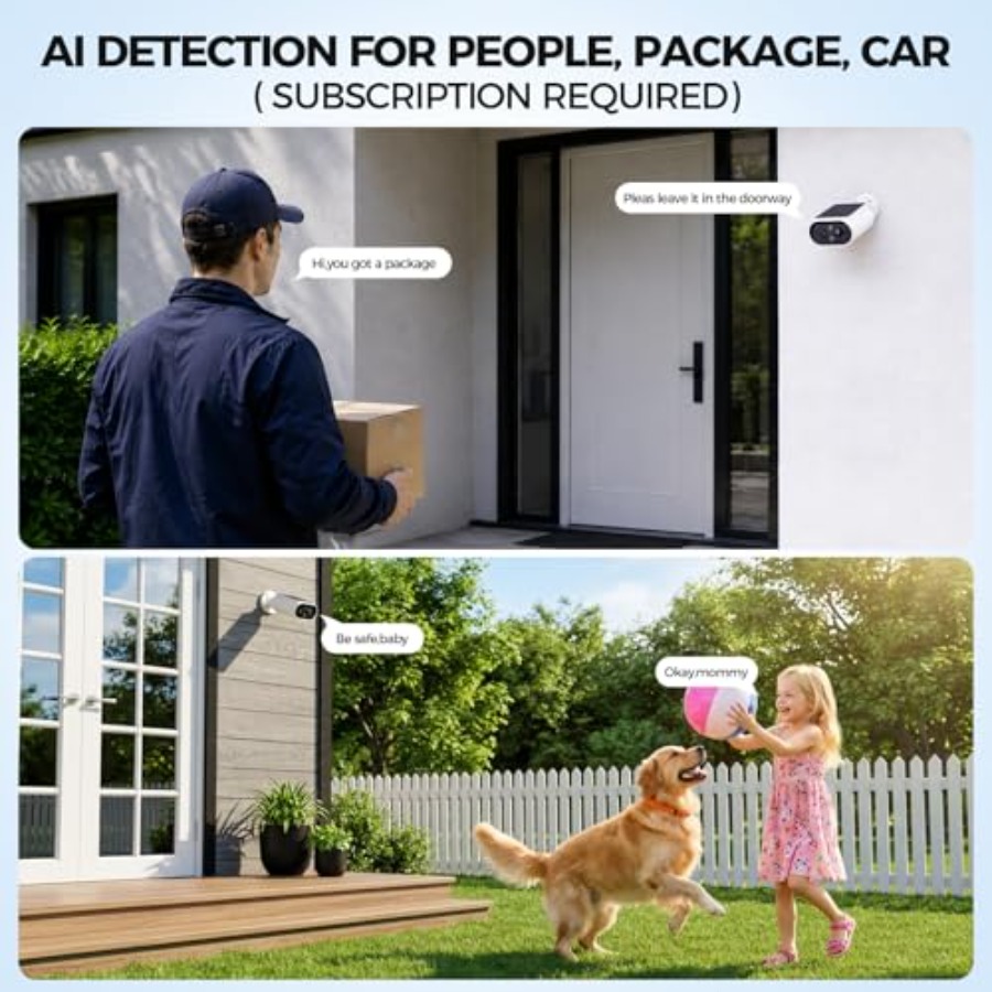 Solarbetriebene Kabellose Auße – Home Security With Ai Bewertung und Preis