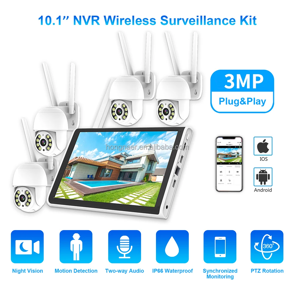 2026 Hongnaer 3MP 4-Kanal WLAN – Home Security Wifi Camera Bewertung und Preis