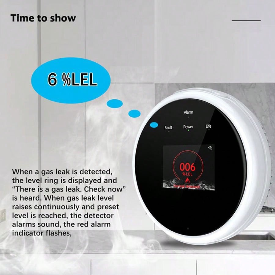 2,4G WiFi Gasalarm-Sensor, Det – Home Security Upgrades Bewertung und Preis