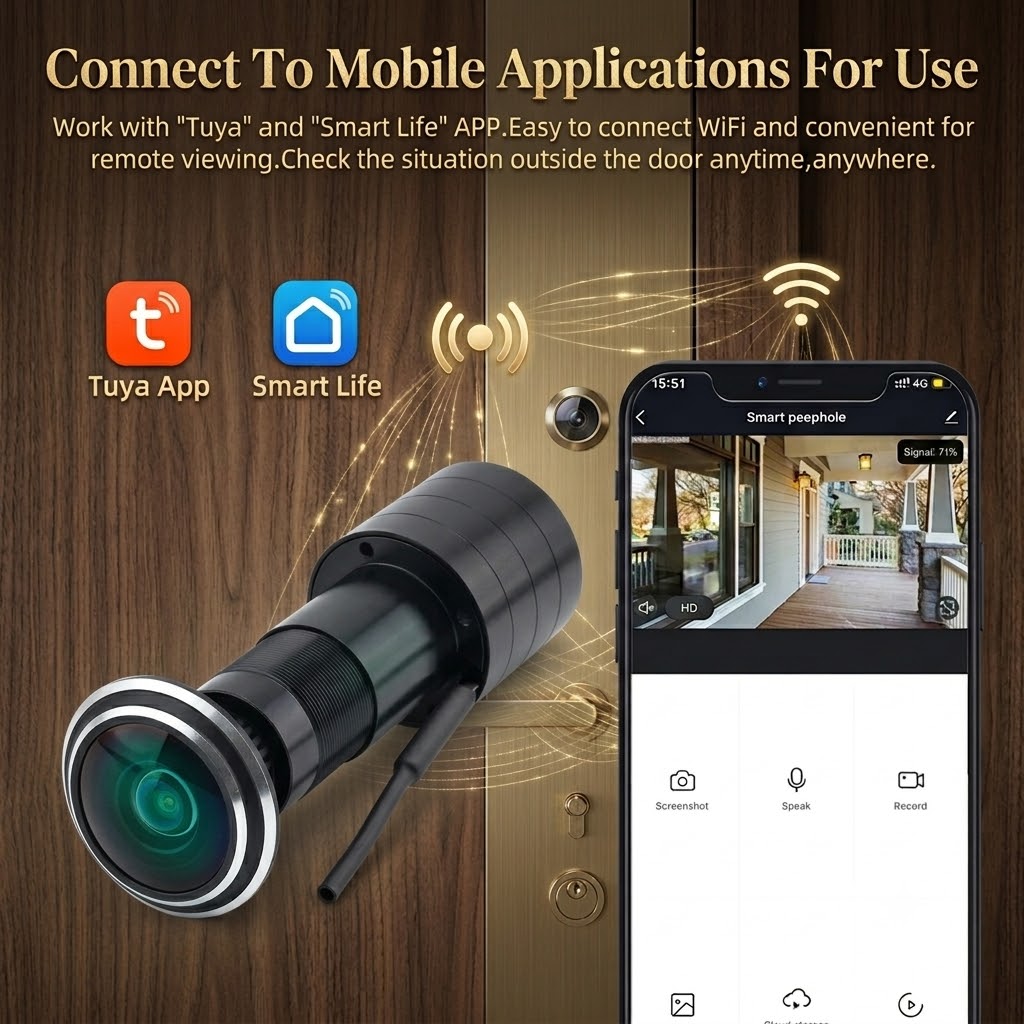 180 °   3MP 2K Türspion-Kamera – Home Security Front Door Camera Bewertung und Preis